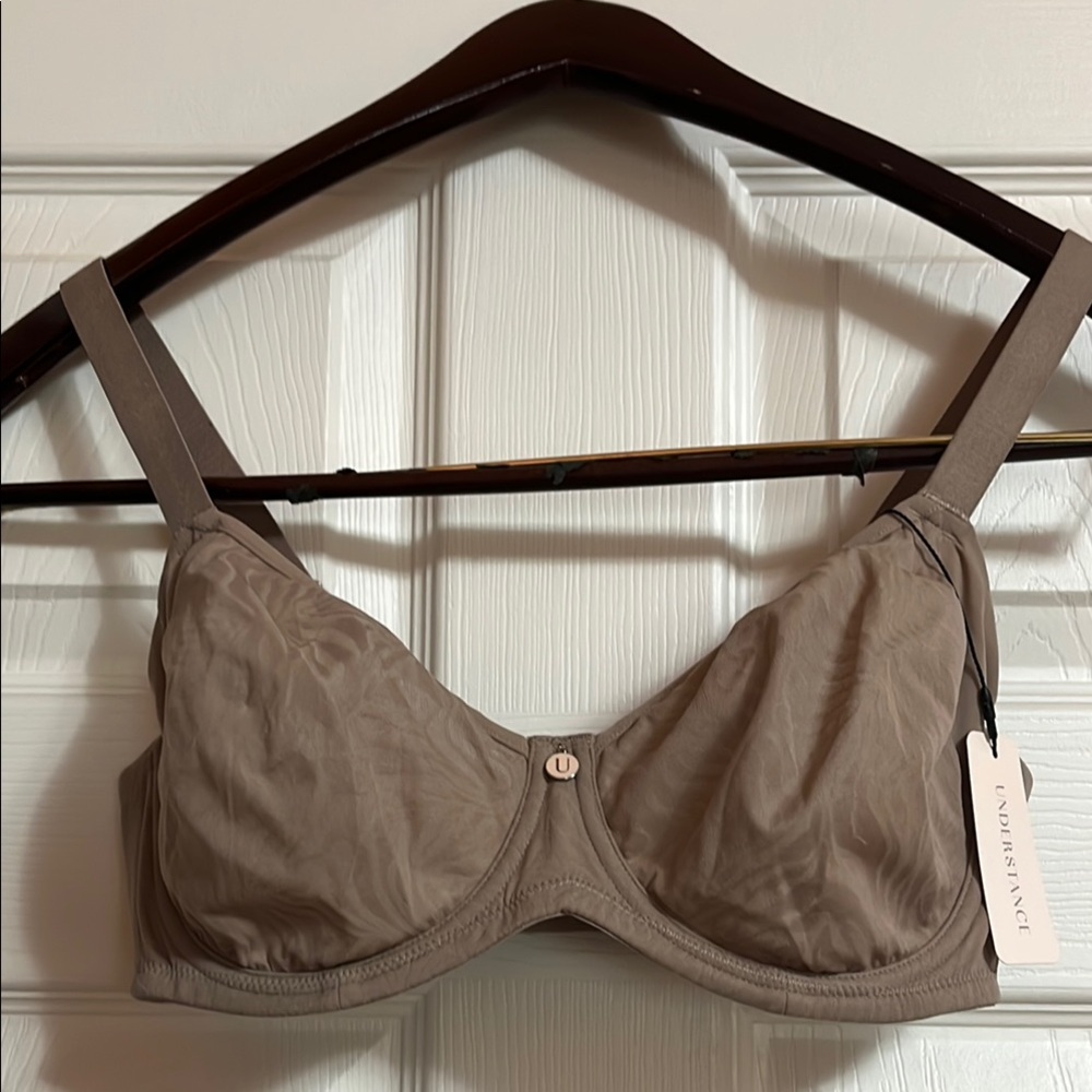 Sidney Flexwire Molded Unpadded Unpadded Demi Bra - Taupe Grey - 34C